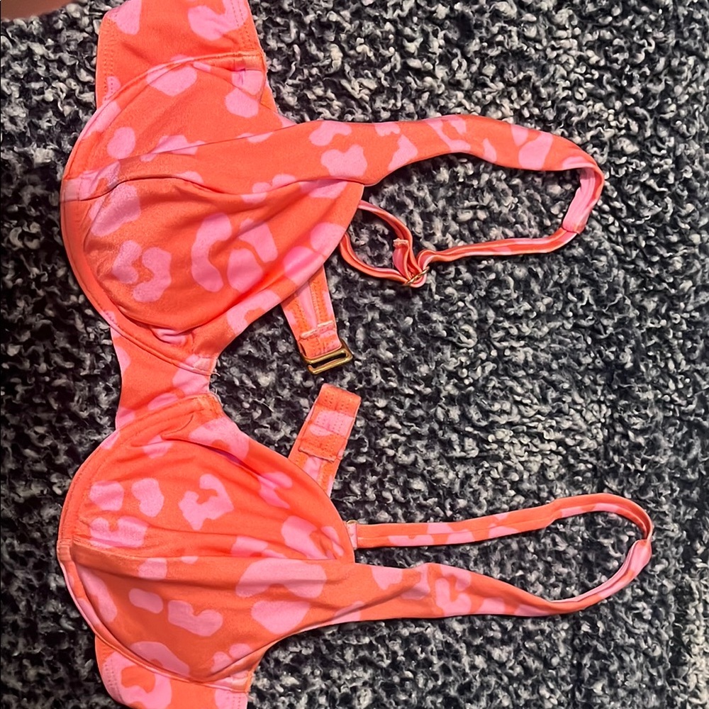 Vibrant Pink and Orange Bikini Top